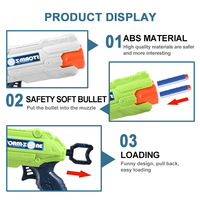 Pistola de tiro de batalla de dardos con 6PCS Eva Soft Foam Mini Soft Bullet Gun Toys para niños de 6 años