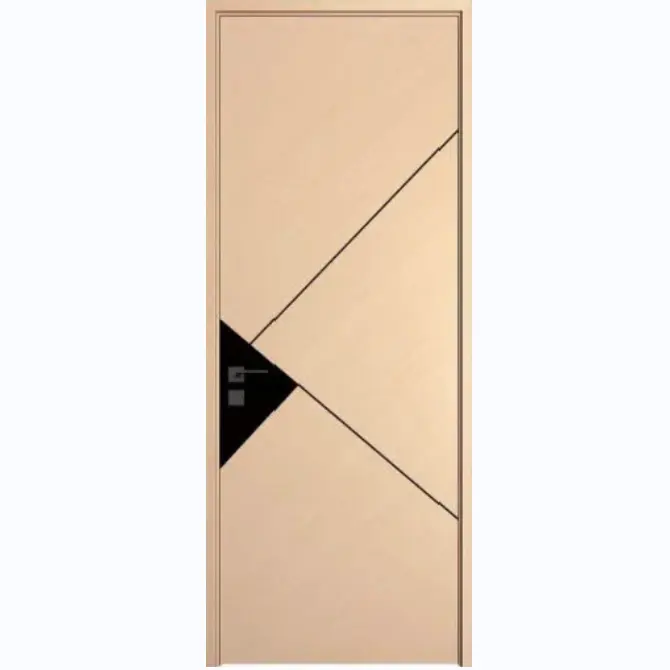 House Building Materials with Thread Fastening Finish for Bedroom Decoration MSF-22032 Two colors-Style PVC MDF Wooden Door