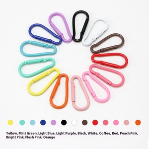 Mosquetón en forma de calabaza amarilla Macaron, hebilla de gancho rápido, venta al por mayor de fábrica, Material de aleación, llavero de Metal pintado - Product Image 4