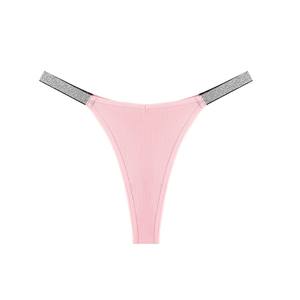 <span class=keywords><strong>Tanga</strong></span> sexy de punto multicolor con <span class=keywords><strong>hilo</strong></span> de cinta plateada transfronteriza para mujer - Product Image 5