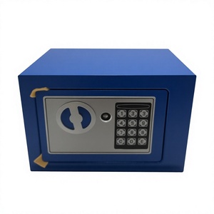 Coffre-fort numérique bleu avec serrure à code électronique pour la maison, le bureau, coffre-fort mural avec étagère amovible pour bureau, maison, hôtel - Product Image 3
