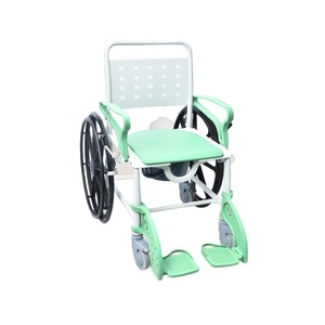 <b>Commode</b> <b>Chair</b> With Wheels Fluorescent Green Mobile Shower <b>Chair</b> For Elderly Rehabilitation Equipment - Product Image 1