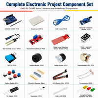 UNO R3 Starter Kit Perlengkapan Pembelajaran Elektronik dengan Sensor Panduan Tutorial Breadboard Proyek Pemrograman DIY untuk Pemula STEM