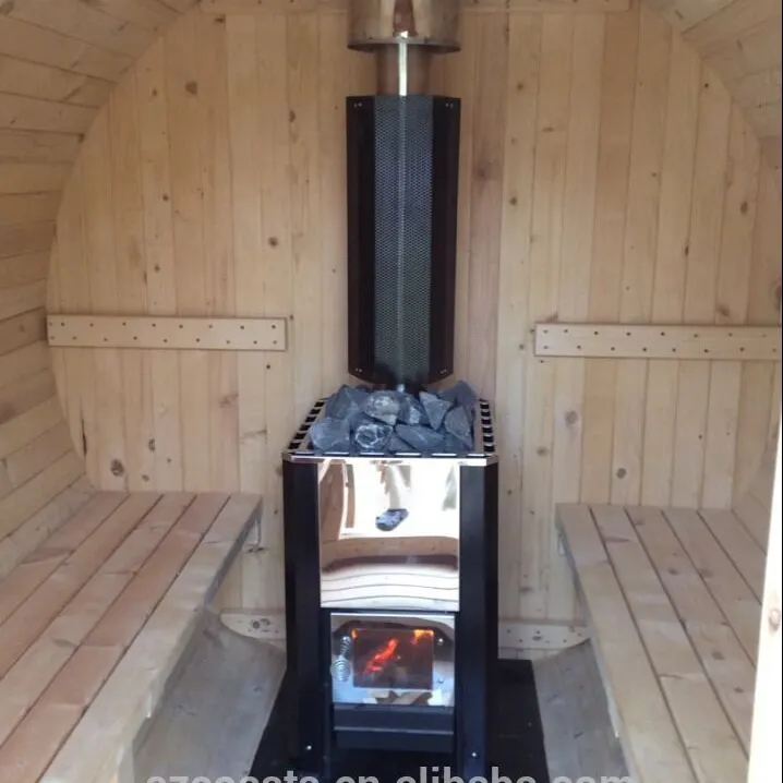 15KW saunas के लिए सॉना स्टेनलेस स्टील कच्चा लोहा लकड़ी जलती हीटर