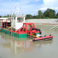 Drague à tête hélicoïdale hydraulique avec moteur diesel et pompe à engrenages pour le désagréement des rivières, des lacs et des ports, et l'extraction de sable en usine