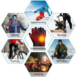 Gants chauffants USB à écran tactile Gants chauffants électriques imperméables Gants thermiques unisexes pour les activités de plein air - Product Image 6