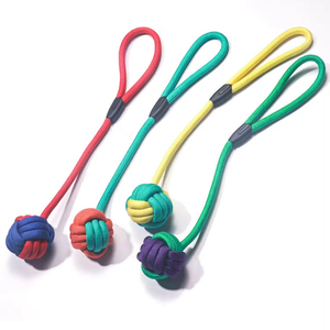 Balle pour animaux de compagnie directement de l'usine - Jouet à mâcher tissé en gros avec couleurs assorties pour la santé dentaire - Product Image 5