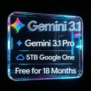 Nuevo Gemini 3.1 Pro con 5TB de Almacenamiento en Google One, Suscripción de 12 Meses, Bajo Costo para Mac, Vincula tu Cuenta de Gmail, Uso Global Rápido - Product Image 1