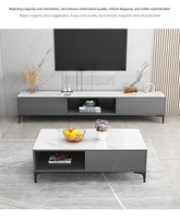 Table basse carrée et meuble TV de style européen moderne à prix abordable pour salon (vente en gros)