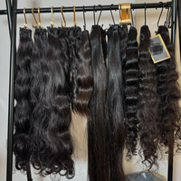Lot de Cheveux Humains Bruts Brésiliens en Gros, Tissage de Cheveux Vierges Bruts à Cuticules Alignées, Extensions de Cheveux Humains Double Drawn