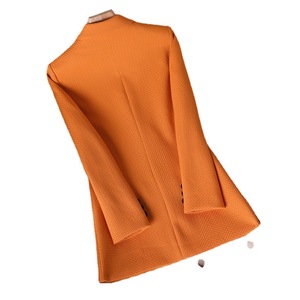 Women's Green Blazer Double Breasted Solid Color Polyester Casual Loose Fit Suit Jacket - Product Image 5