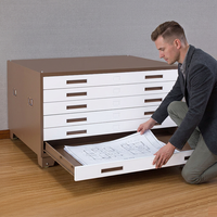 Armoire de rangement métallique pour plans et documents d'architecture en acier, tiroirs latéraux A0/A1 pour cartes et dossiers