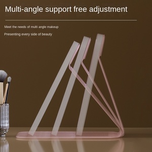 ポータブル折りたたみ式化粧鏡 両面LEDライト HDインテリジェントパーソナライズ 学生寮用デスクトップミラー - Product Image 4