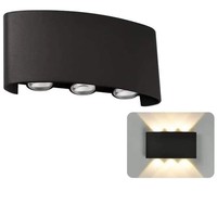 Lampe murale LED JACKSUN au design minimaliste moderne, ABS, 3000K blanc chaud, pour une utilisation intérieure/extérieure dans la chambre, l'entrée, la porte, le balcon, la cour