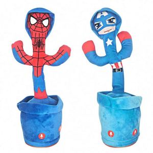 TOYSRUNNER Juguete de Cactus Bailarín Unisex, 120 Piezas, LED, Carga USB, Función de Repetición de Canto, Peluche Suave, Grabación, Seguro - Product Image 4