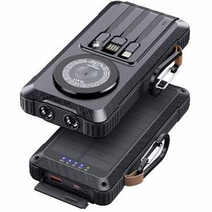 Solar 20000Mah 22.5W Fast Waterproof Power Bank Micro Usb Wireless <b>Charging</b> Dual Type-<b>C</b> 5 Devices Outdoor Camping - Product Image 2