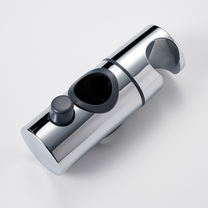 360 °   Support de <span class=keywords><strong>Douche</strong></span> <span class=keywords><strong>Universel</strong></span> à Angle Réglable avec Bouton Latéral pour Barres Rondes de 25 mm, en ABS Chromé, pour Usage Commercial - Product Image 4