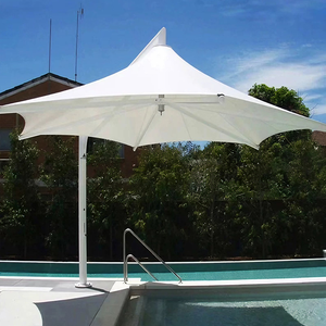 Sombrilla de Jardín de Doble Apertura Personalizada de Fábrica, Gazebo con Estructura de Acero y Pabellón de Paisaje - Product Image 6