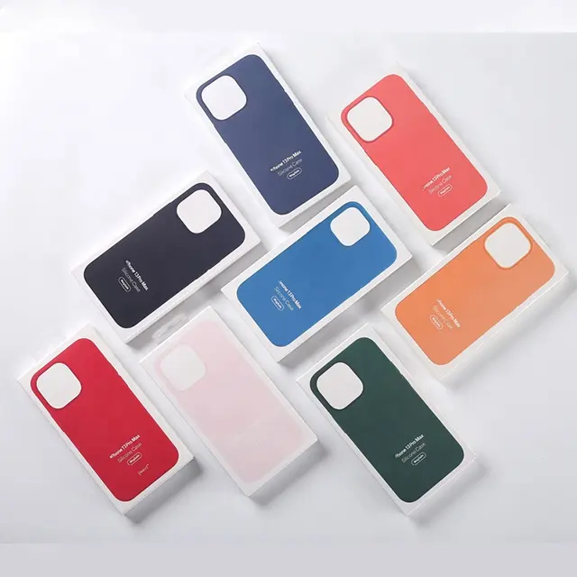 Cheapest Original Silicone Case with logo for iphone 12 13 14 pro max Magsafe Wireless Charging with Animation