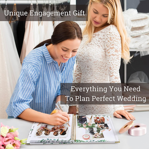 Bellissimo <span class=keywords><strong>organizzatore</strong></span> <span class=keywords><strong>di</strong></span> libri per Wedding Planner A5 9X11 pollici regalo <span class=keywords><strong>di</strong></span> fidanzamento unico per coppie appena fidanzate spose fatte <span class=keywords><strong>di</strong></span> carta - Product Image 2