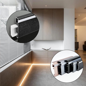 Hiện đại LED Ốp chân tường ánh sáng ván chân tường trang trí khách sạn Sàn Nhôm Ốp chân tường bảng hồ sơ với khóa - Product Image 4