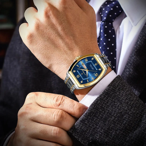 Montre de luxe Poedagar en acier inoxydable, nouvelle mode, étanche, lumineuse, avec date, montre à quartz pour homme - Product Image 5