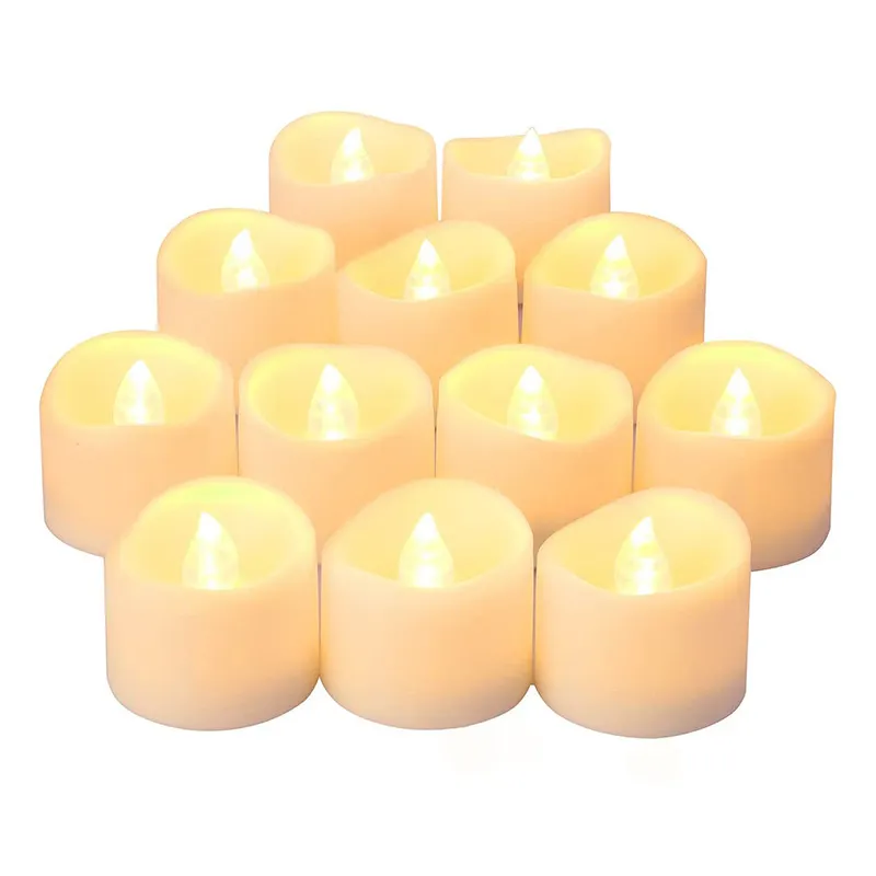 ALICSD-Velas eléctricas LED pequeñas con pilas, 12 Uds.