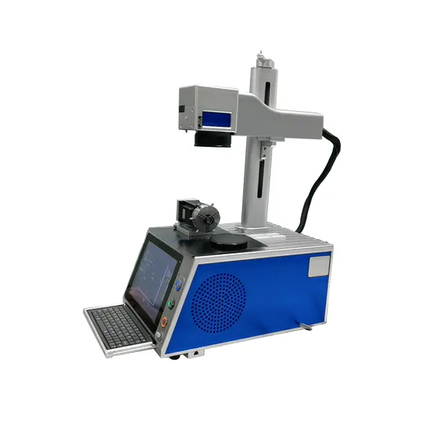Machine de gravure de marquage laser à fibre 20w 30w Machines de marquage laser d'anneau de bijoux en or argent avec ordinateur