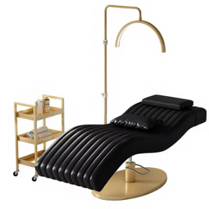 ชุดเก้าอี้เสริมสวยขนตาแบบยอดนิยม โต๊ะนวดหน้าสแตนเลสทันสมัย ปรับได้สำหรับสปาและต่อขนตา - Product Image 1