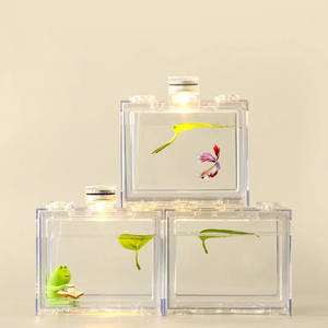YAGELI Hot Sale clear Stackable Acrylic <b>Fish</b> Display <b>tank</b> - Product Image 3