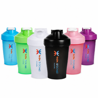 Bouteille shaker de qualité supérieure 500 ml avec boule mélangeuse, anti-fuite, pour protéines, portable, avec poignée et boucle, pour le sport