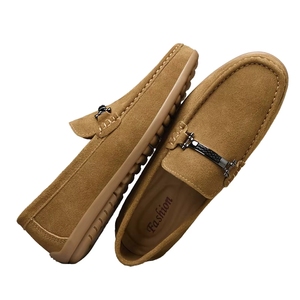 Chaussures bateau décontractées pour hommes, grandes tailles, en cuir véritable, saison été/printemps, dessus en daim, semelle intérieure - Product Image 4