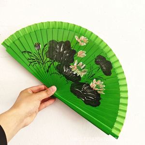 23cm Eco-Friendly Bamboo Folding Fan with Rattan Lining <b>Spray</b> Painted Sports Theme Printed Both Sides Made Hunan Spain Souvenir - Product Image 3