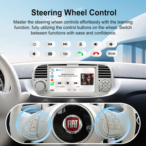 Autoradio Rhythm con Android Auto e Carplay, Telecamera di Retromarcia AHD, Vivavoce, USB, FM, SWC per <span class=keywords><strong>FIAT</strong></span> 500/<span class=keywords><strong>500C</strong></span>/500S/500E 2007-2015 - Product Image 4