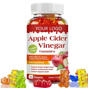 OEM elma şırası sirke sakızlı ayılar vitamin şekersiz detoks temizlemek kilo kaybı artırılması bağışıklık elma şırası sirke gummies