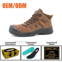 Sepatu Keselamatan Listrik Isolasi 18kv OEM CE & ASTM, Ujung Kaki Komposit Anti-tusuk, Kulit Suede, Anti-selip, Sol PU Tahan Minyak