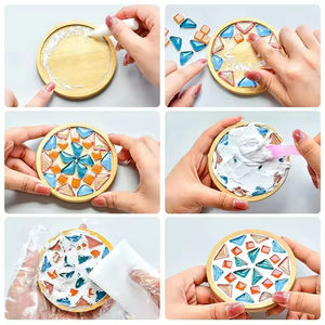 Kit de bricolage populaire pour sous-verres en mosaïque de bois et bambou, idéal pour la décoration intérieure, les cadeaux d'anniversaire et les loisirs créatifs pour adultes - Product Image 6