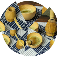 Ensemble Matcha avec fouet en bambou, boîte cadeau gravée, bol et logo personnalisé