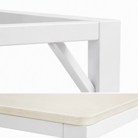 Escritorio de Computadora Resistente con Superficie de Madera de 25 mm de Grosor, Estructura de Acero de 50x50 mm, Mesa para Juegos, Oficina en Casa o Estudio, Fácil de Ensamblar, Multiusos