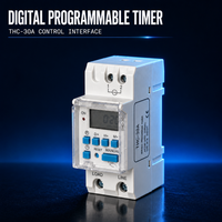 Sakelar Timer Digital Terprogram 30A 220V 240V AC Relay Waktu Mingguan dengan Layar LCD Kontrol Manual dan Fungsi Reset