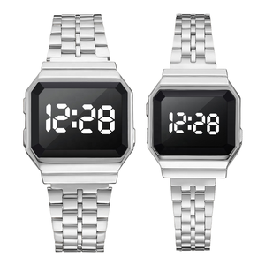 VENTE FLASH Montres de sport de luxe en or et argent pour hommes et femmes, montres numériques LED, bracelet en acier rétro, montre électronique, montre-bracelet - Product Image 2