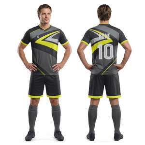 ชุดเสื้อฟุตบอลแบบซับลิเมชั่นสั่งทำพิเศษสำหรับผู้ชาย สีน้ำเงิน แขนสั้น โพลีเอสเตอร์ 100% ระบายเหงื่อได้ดี ทรงแอธเลติก ป้องกันรังสียูวี ระบายอากาศได้ดี แห้งเร็ว - Product Image 6