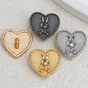 Nhà Máy Bán buôn phục sinh Bunny kim loại Áo sơ mi nút tay khâu men trang trí DIY phụ kiện hoa mẫu logo cho quần áo - Product Image 2