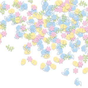 Damai กระดาษโปรยผสมกระดาษอีสเตอร์รูปทรงไข่กระต่ายสีสันสดใสบิตกระดาษสำหรับตกแต่งงานปาร์ตี้อีสเตอร์วันเกิด - Product Image 3