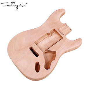 Farlley.Na Kit sin terminar Cuerpo semihueco Delgado Bajo Cuello acústico Guitarra eléctrica Cuerpos de ceniza Accesorio de instrumento musical - Product Image 3