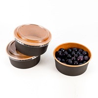 Salade ronde personnalisable Conteneur alimentaire jetable Burger Frites Saladier à emporter