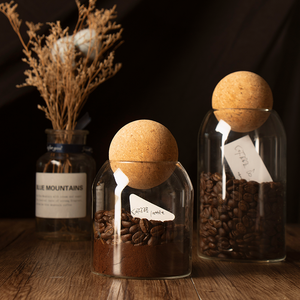 Thực Phẩm Lưu Trữ Canister Kín Vòng Tre Nắp Glass Jar Pasta Glass Container Với Gỗ Nắp - Product Image 2