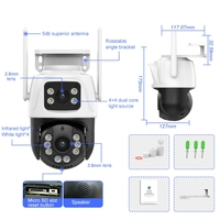 Kamera Jaringan IP Nirkabel WiFi Tahan Air QX101 6MP Harga Terjangkau, Kamera Ganda WiFi dengan Interkom Suara Dua Arah & Penglihatan Malam Inframerah
