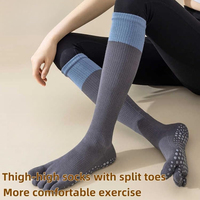 Chaussettes de sport professionnelles antidérapantes à cinq doigts pour le yoga, le pilates et la danse, avec logo personnalisé, faible MOQ