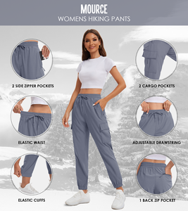 <span class=keywords><strong>Pantalon</strong></span> cargo <span class=keywords><strong>femme</strong></span> à séchage rapide respirant léger avec 5 poches <span class=keywords><strong>pantalon</strong></span> pour la randonnée, le camping et les aventures en plein air - Product Image 4
